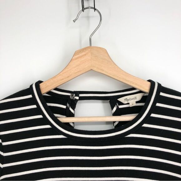 MADEWELL Striped Keyhole Back Mini Dress Size Small - Picture 4 of 10